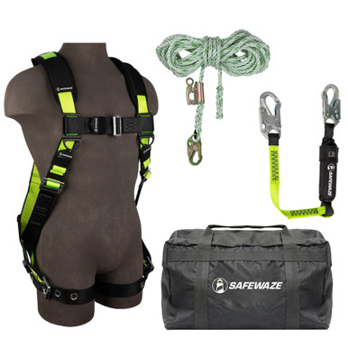 Opens dialog Safewaze 019-3013 - PRO Bag Kit: FS185-2X Harness, FS700-50GA VLL, FS560-3 Lanyard, FS8175 Bag