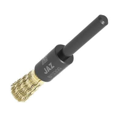 Opens dialog JAZ 10180 - 1/2" Angle Cut Crimped Wire End Brush, .020" 302SS, 1-3/16" Trim Length, 1/4" Shank (10pk)