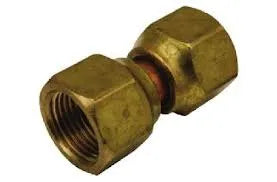 Mueller US4-6 Brass Swivel Union Connector - 3/8 in. Flare x 3/8 Feet Flare