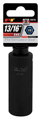 Performance Tool M846 1/2 Dr. Impact Socket, 13/16