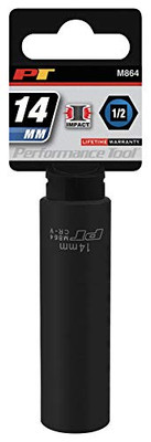 Performance Tool M864 1/2 Drive 6pt Impact Socket, 14mm