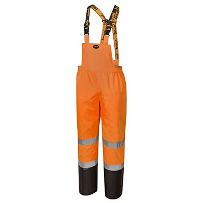 Pioneer Ripstop High Visibility Bib Pant, Yellow/Green, 2XL (V1200451U-2XL)