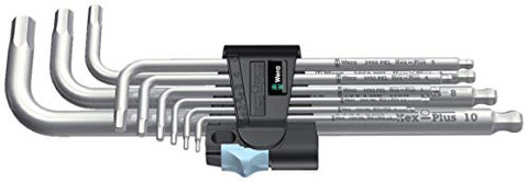 Wera 3950 Stainless Ball-Point Metric Hex-Plus L-Key Set (05022720001)
