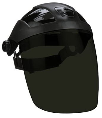 Sellstrom Single Crown Safety Face Shield, Shade 3 IR Tint, Black (S32030)