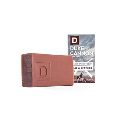 Duke Cannon Big Ass Brick Of Wash Soap Bar, Men Leaf + Leather (03LEAFLEATHER1) ***SINGLE BAR***