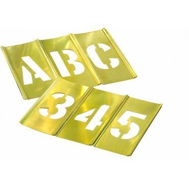 CH Hanson 45pc 1/2" Brass Letter/Number Stencil Set (10066)