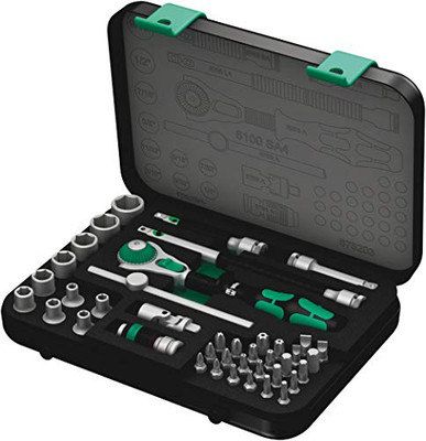 Wera 8100 SA 4 Zyklop Speed Ratchet Set, 1/4″ Drive, 41-Piece (05003535001)