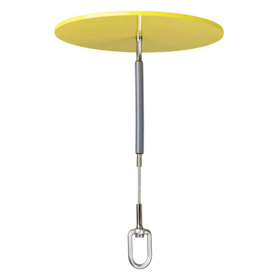 PeakWorks V8223142 Safe, Removable, Reusable Steel Drop Thru Anchor, Yellow, 6" x 8"
