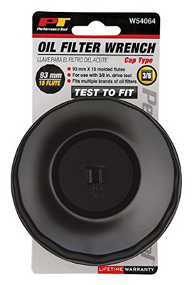 Performance Tool W54064 Cap Filter Wrench, 93mm 15 Flutes