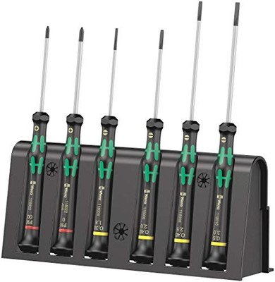 Wera Kraftform Micro Slotted/Phillips Electronics Screwdriver Set – 6 Pieces (05118150001)