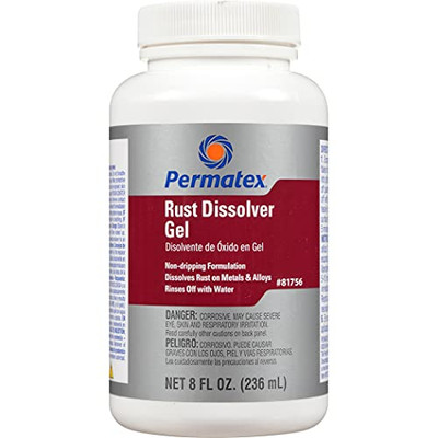 Permatex Rust Dissolver Gel 8 oz Red Easy Rust Removal Formula (81756)