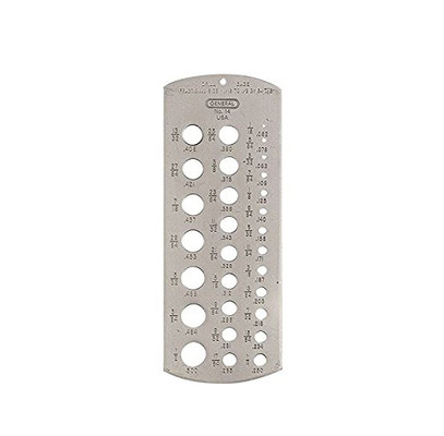 General Tools 1/16-Inch to 1/2-Inch Drill Bit Gauge (14)