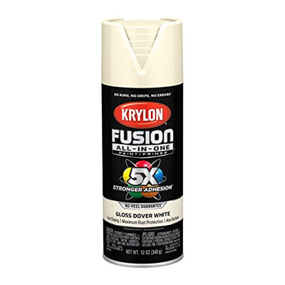 Krylon Fusion K02706007 All-In-1 Spray Paint for In/Outdoor, Gloss Dover White
