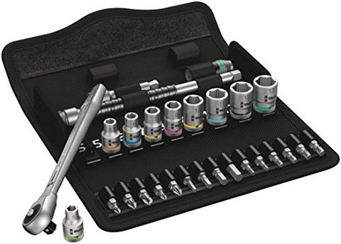 Wera 8100 SA 7 Zyklop Metal Ratchet Set, 1/4" Drive (05004017001)