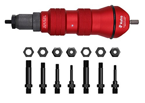 Astro Pneumatic XL Rivet Nut Drill Adapter Kit 3/8 Inch Capacity (ADN38)