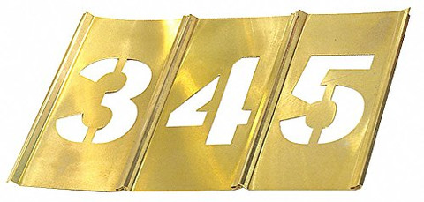 CH Hanson 15pc 3" Brass Numbers Stencil Set (10013)