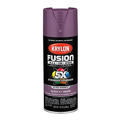 Krylon Fusion K02709007 All-In-1 Spray Paint for In/Outdoor Gloss Grape Purple