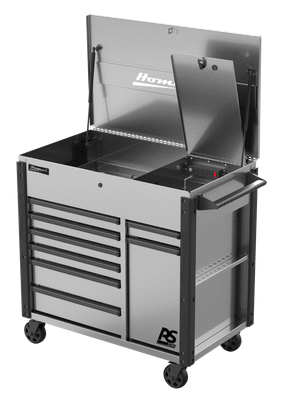 Homak 44" RSPro 8-Drawer Power Service Cart - Gray (GR06044080)