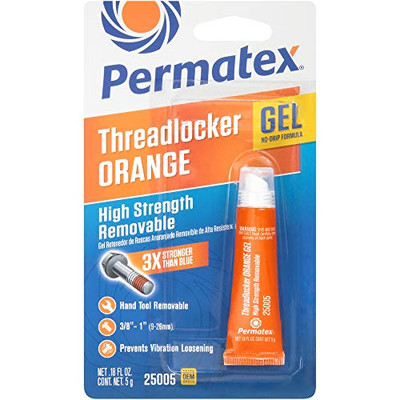 Permatex High Strength Removable Orange Gel Threadlocker Hybrid Formula (25005)
