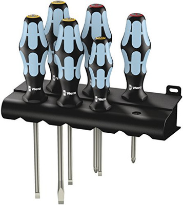 Wera 05032060001 Kraftform Stainless 3334/6 SS Slotted/Phillips Screwdriver Set