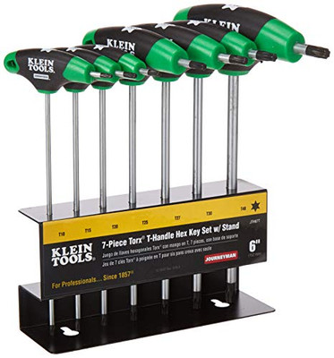 Klein Tools JTH67T Hex Key Set, TORX T-Handle Hex Key Allen Wrench Set w/ 6-Inch