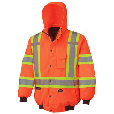 Pioneer Safety 7-in-1 Waterproof Bomber Jacket Hi-Viz Orange - L (V1120350U-L)