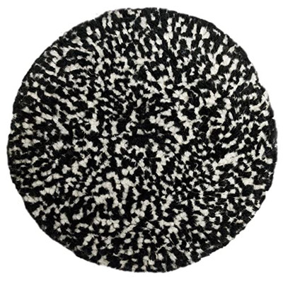 Presta 890146 Presta Black & White Wool Compounding Pad - 9 Single Sided Hook