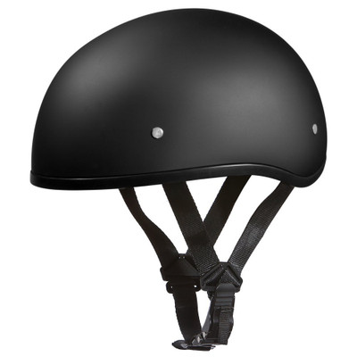 Daytona Helmets Half Skull Cap Motorcycle Helmet [Dull Black] [4Xl] (D1-BNS-4XL)