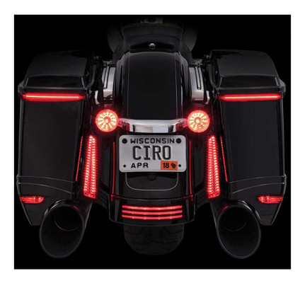 Ciro Bag Blades Led Lights, Fits '10-'13 Flhx & Fltrx Models, Amber (40029)