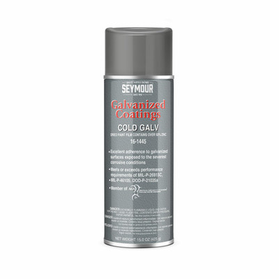 Seymour Galvanized Coatings Spray Paint, Cold Galvanized Primer 15 Oz (16-1445)