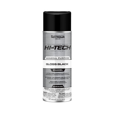 Seymour Hi-Tech Enamels Spray Paint, Gloss Black (16-115)