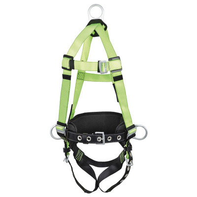 PeakWorks V8255222 Fall Protection Full Body Safety Harness , Hi Vis Medium