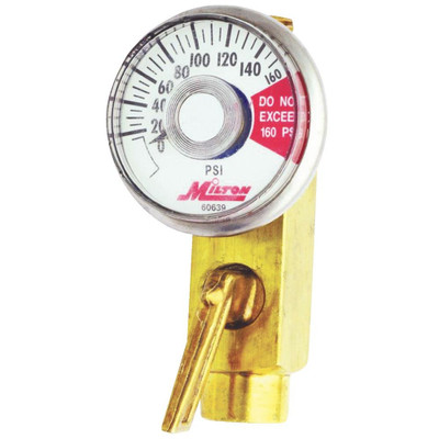 Milton S638-1 Tru-Flate Air Line Regulator & Gauge Steel 1/4