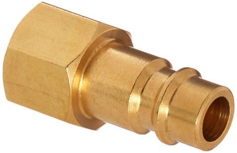 Milton S761 1/4" FNPT HIGHFLOWPRO V-Style/European Interchange Brass Air Plug