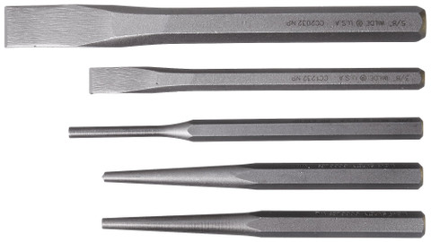 Wilde Tool 5-Piece Punch & Chisel Set-Vinyl Pouch (K 5.NP/VP)