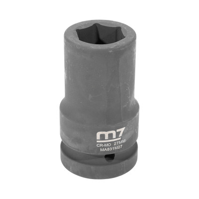 M7 27MM Deep Impact Socket 1"" Drive 6-Point Socket Head Chrome Moly (MA831M27)
