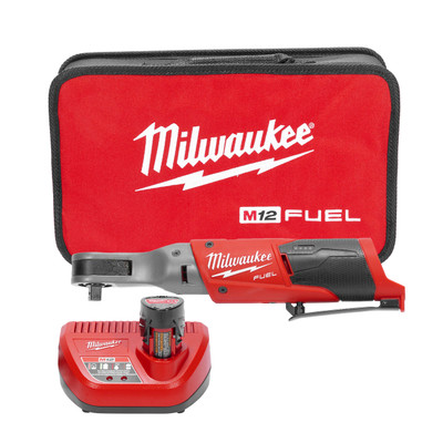 Milwaukee M12 3/8"" Ratchet With M12 Charger 1 REDLITHIUM 2.0Ah Battery (2557-21)