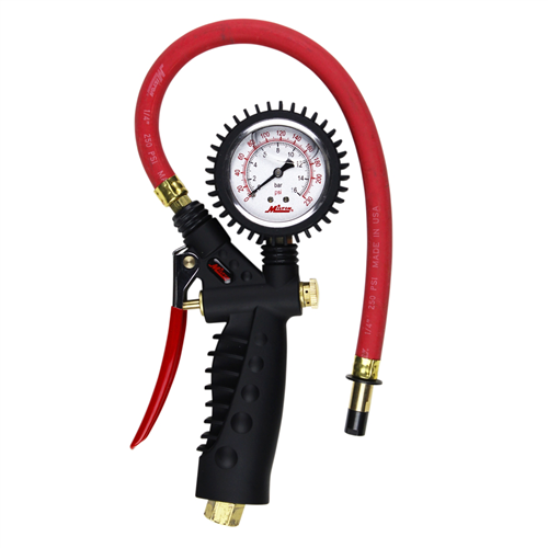 Milton Industries S-574A Analog Inflator Gauge with Straight Chuck