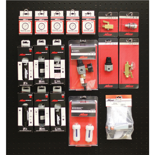 Milton Industries S-FRL Milton 2' X 2' Pegboard Overlay With Filters, Regulators, And Lubricators
