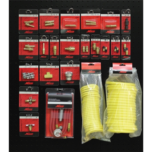 Milton Industries S-HoseFit 2' X 2' Hose And Brass Fittings Merchandiser