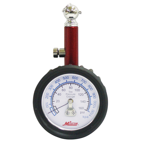 Milton Industries S-933 Dial Tire Gauge, 0-160 PSI - 5 lb increments
