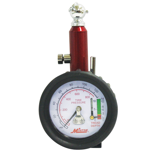 Milton Industries S-934 Dial Tire Gauge, 0-120 PSI - 2 lb increments