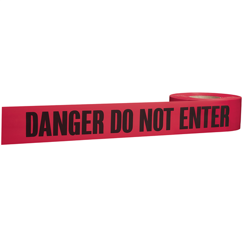 Milwaukee 11-0811000' Premium Red Barricade Tape-Danger Do Not Ent