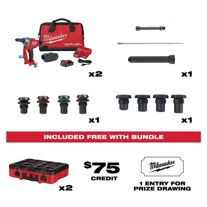 Milwaukee 21Tde-Rivet2021 Tde M18 Rivet Tool Bundle
