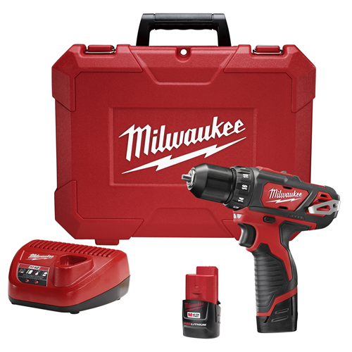 Milwaukee 2407-22M12 3/8" CORDLESS DRILL DRIVER (2) BATT KIT