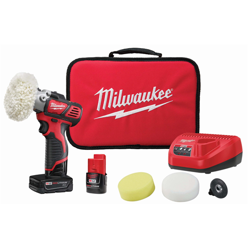Milwaukee 2438-22XM12 CORDLESS VARIABLE SPEED POLISHER SANDER 5-PC ACCESSORY KIT