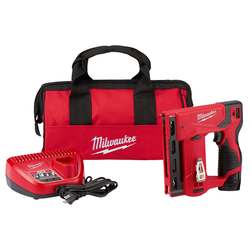 Milwaukee 2447-21M12 3/8" CROWN STAPLER (1) REDLITH CP1.5 BATT KIT