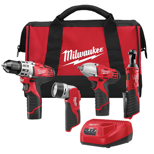Milwaukee 2493-24M12 4-PC AUTO COMBO KIT