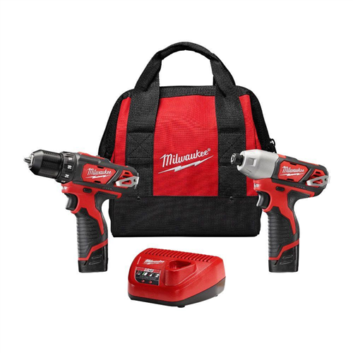 Milwaukee 2494-22M12 CORDLESS DRILL/DRIVER HEX IMP 2-PC (1) BATT KIT