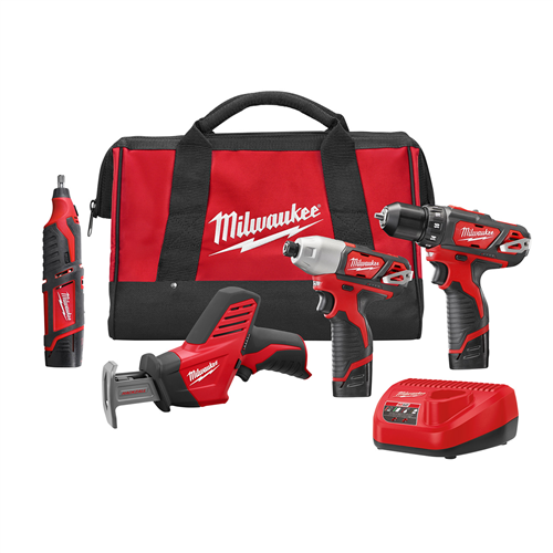 Milwaukee 2497-24M12 4Pc Combo Kit